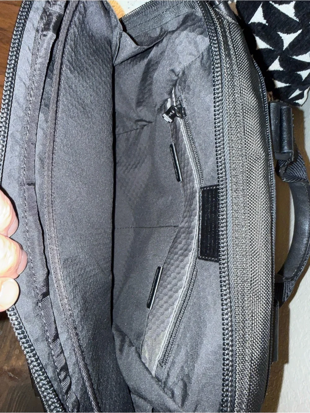 Tumi Black Men's Laptop Briefcase with Front Zip Pocket